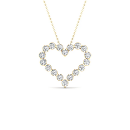 2.00CTW Lab Grown Diamond Heart Pendant