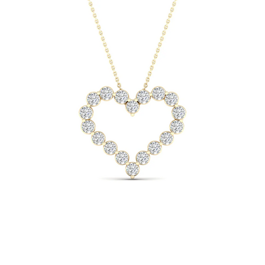 2.00CTW Lab Grown Diamond Heart Pendant