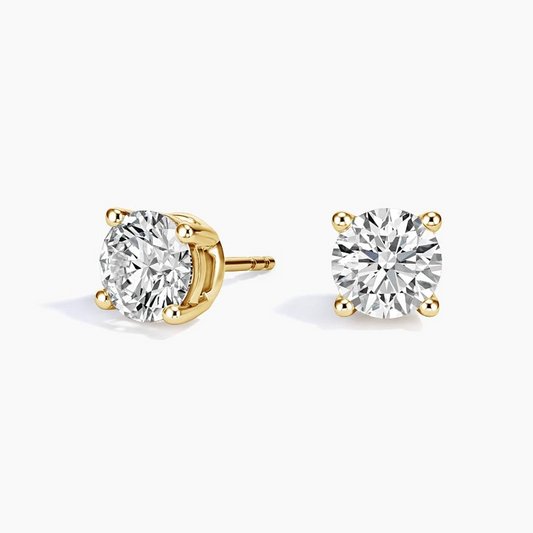 Basket Setting 2 CTW Lab Grown Diamond Stud Earrings