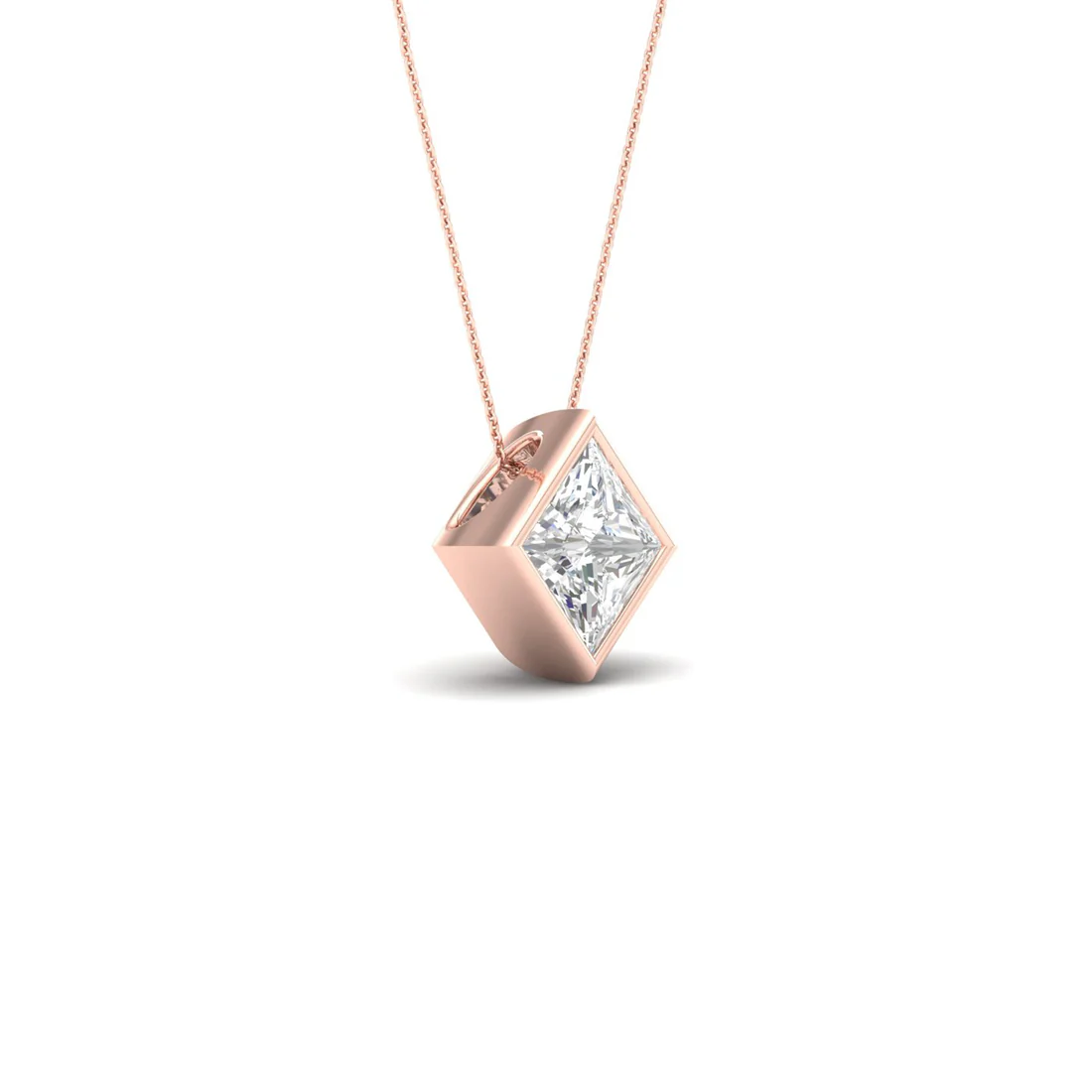 1 CTW Lab Grown Diamond Bezel Set Pendant