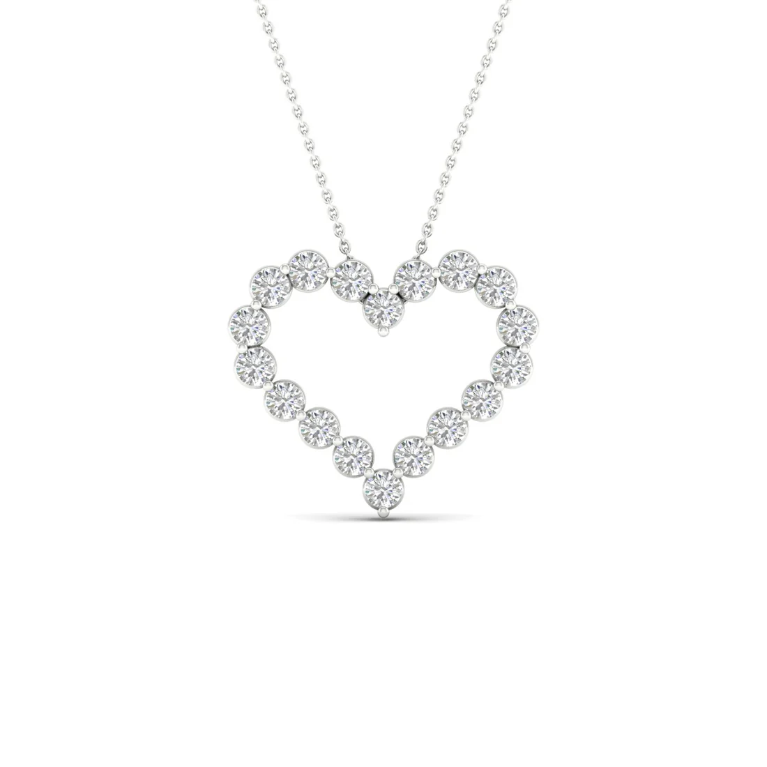 2.00CTW Lab Grown Diamond Heart Pendant