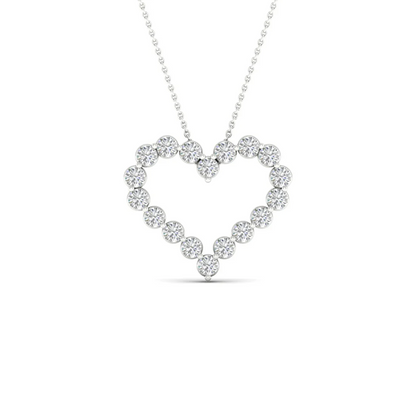 2.00CTW Lab Grown Diamond Heart Pendant
