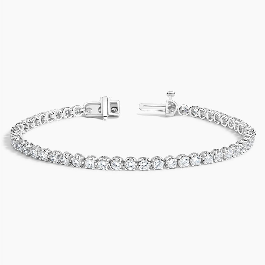 2CTW 6.5 inch Round Cut Certified Lab Grown Diamond Tennis Bracelet