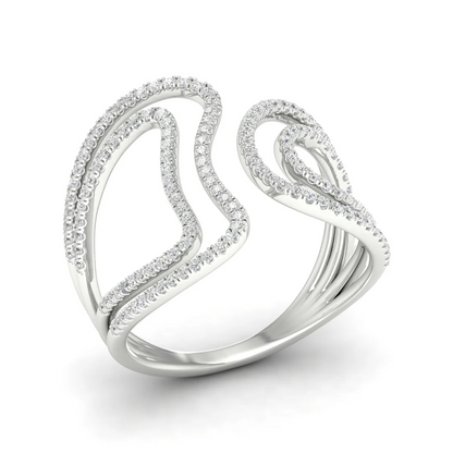 0.40Ctw Round  Lab Grown Diamond Cocktail Ring Band