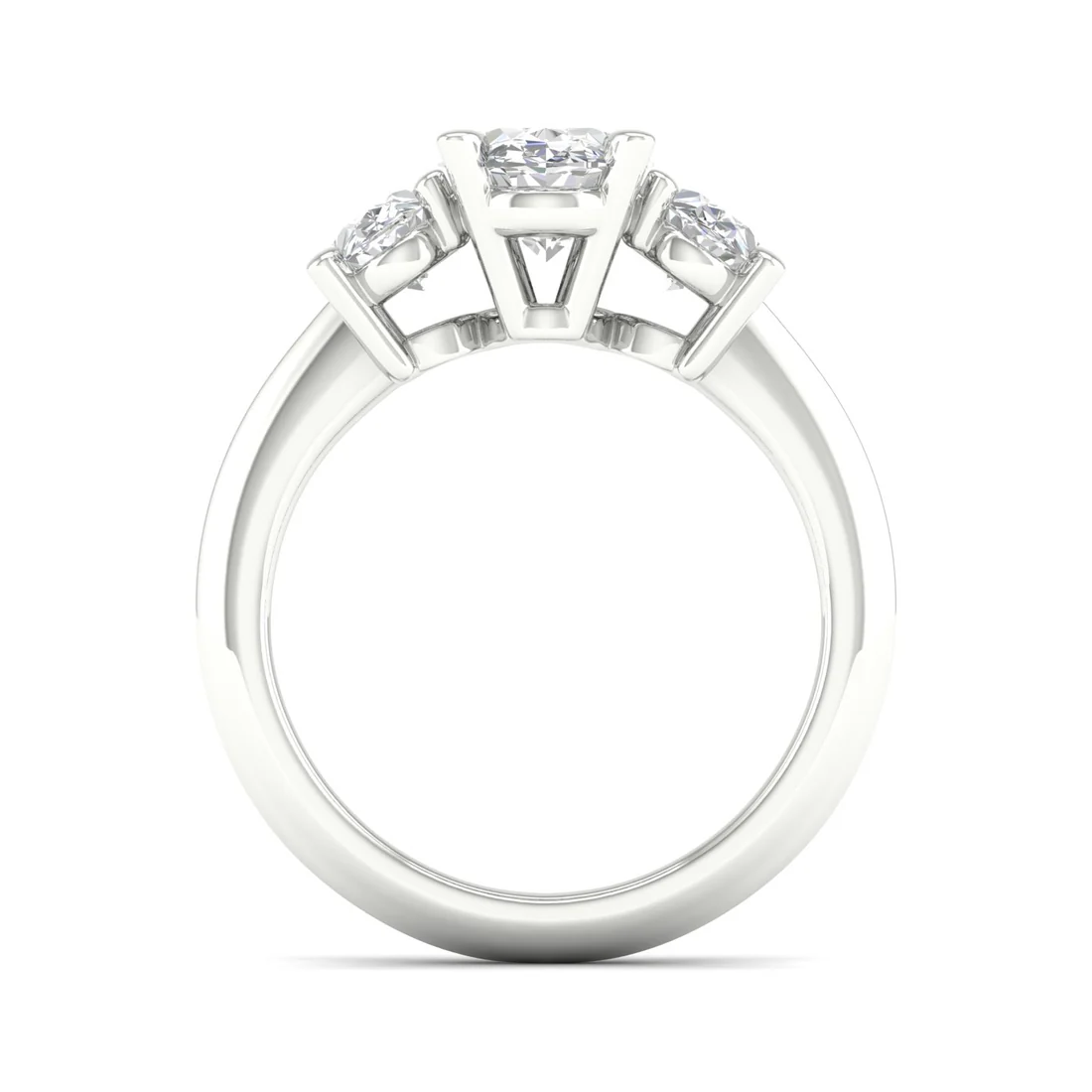 4 CTW Oval Three Stone Lab Grown Diamond Engagement Ring