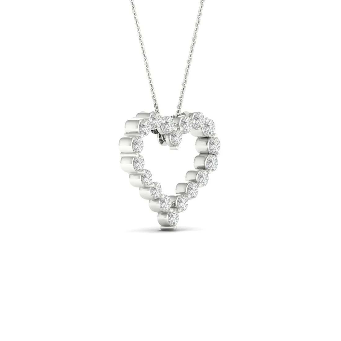 2.00CTW Lab Grown Diamond Heart Pendant