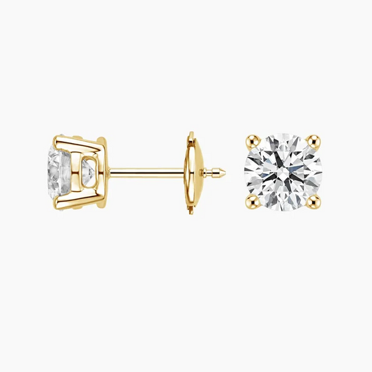 Basket Setting 2 CTW Lab Grown Diamond Stud Earrings