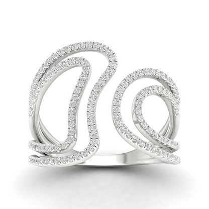 0.40Ctw Round  Lab Grown Diamond Cocktail Ring Band