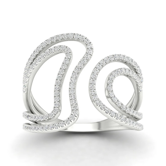0.40Ctw Round  Lab Grown Diamond Cocktail Ring Band