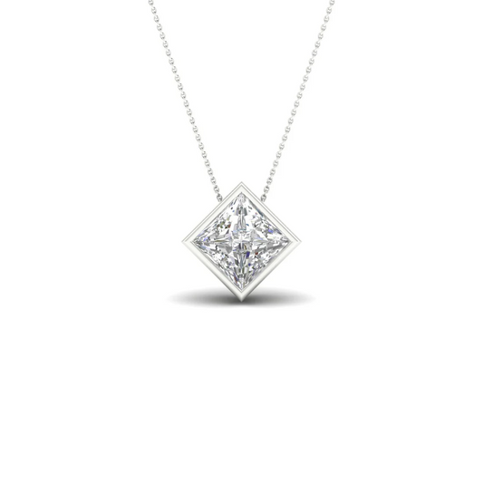 1 CTW Lab Grown Diamond Bezel Set Pendant