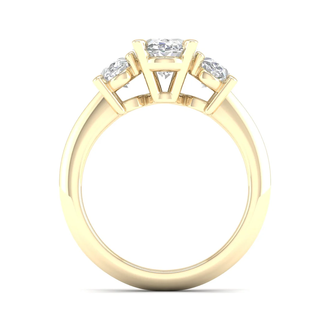4 CTW Oval Three Stone Lab Grown Diamond Engagement Ring