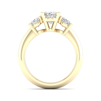 4 CTW Oval Three Stone Lab Grown Diamond Engagement Ring