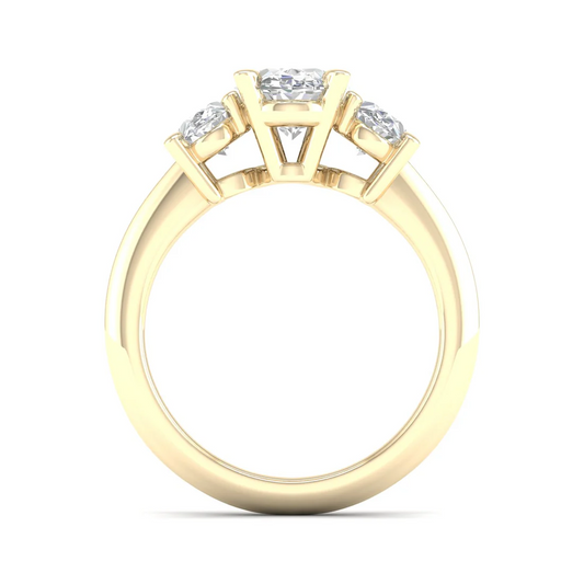 4 CTW Oval Three Stone Lab Grown Diamond Engagement Ring
