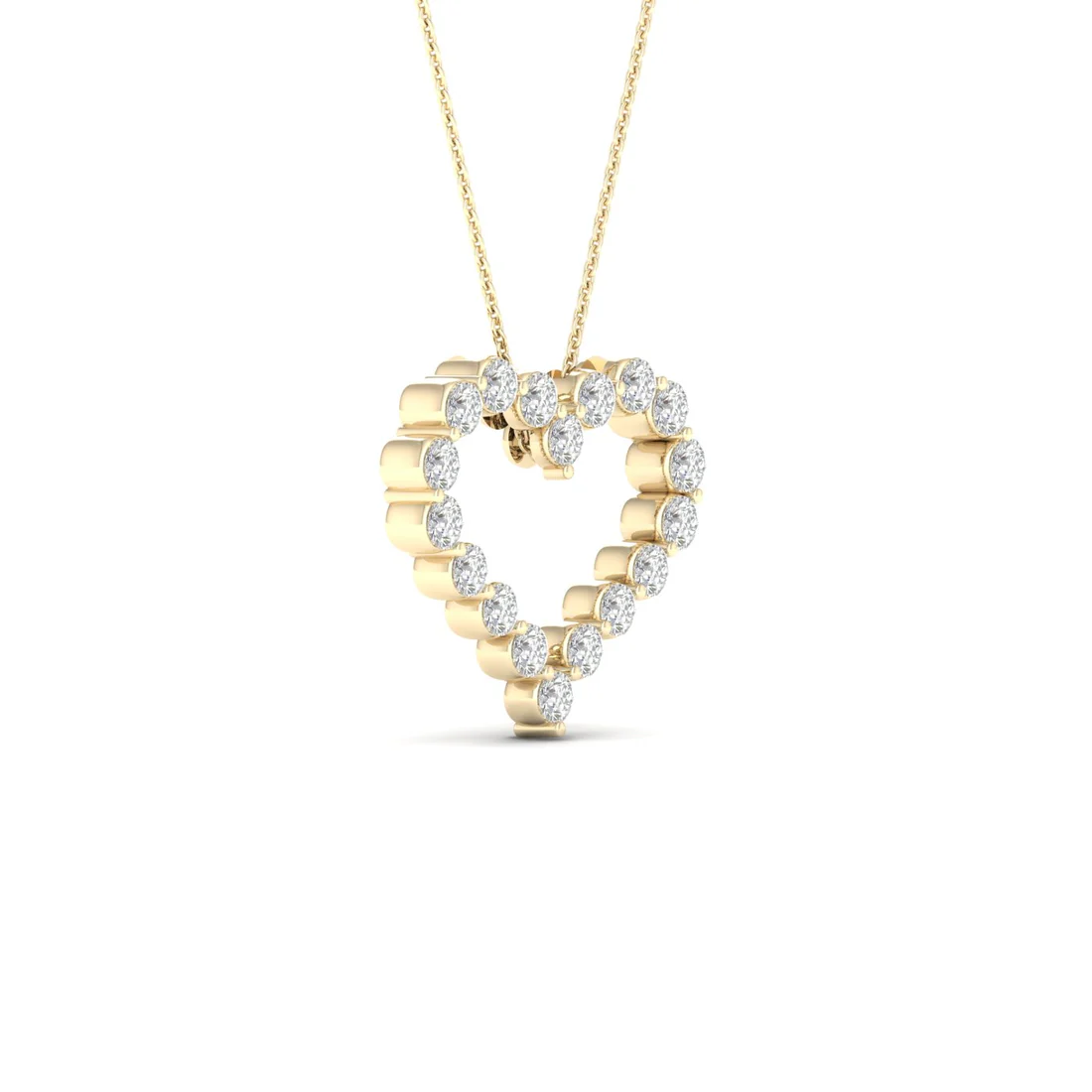 2.00CTW Lab Grown Diamond Heart Pendant