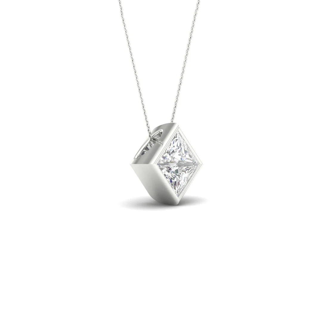 1 CTW Lab Grown Diamond Bezel Set Pendant