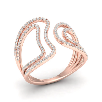 0.40Ctw Round  Lab Grown Diamond Cocktail Ring Band