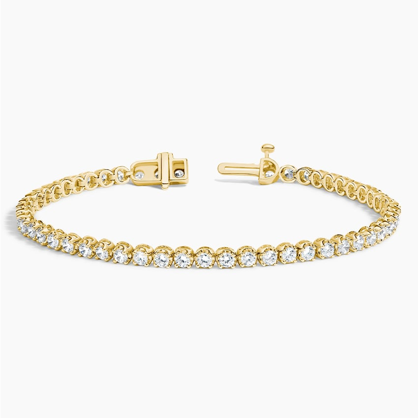 2CTW 6.5 inch Round Cut Certified Lab Grown Diamond Tennis Bracelet