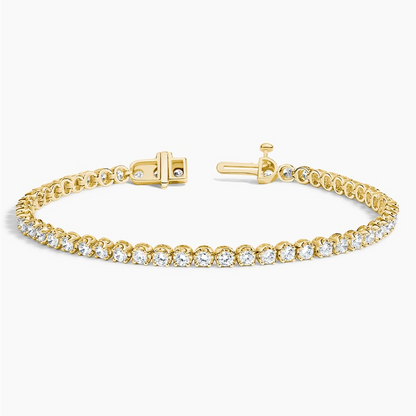 2CTW 6.5 inch Round Cut Certified Lab Grown Diamond Tennis Bracelet