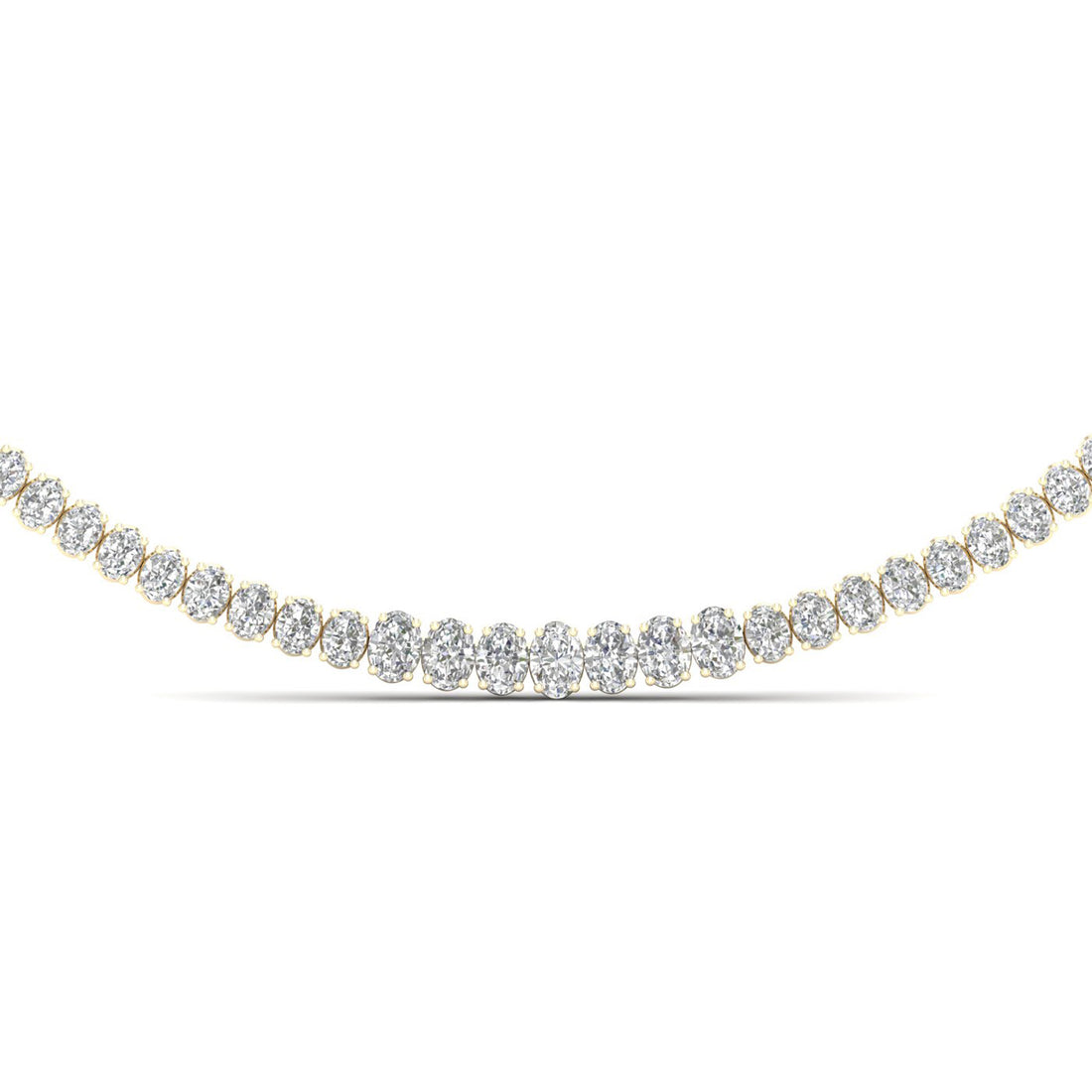 20CTW Lab Grown Diamond Tennis Chain Necklace For Women