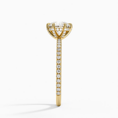 1Ct Round Lab Grown Diamond Six-Prong Diamond Ring