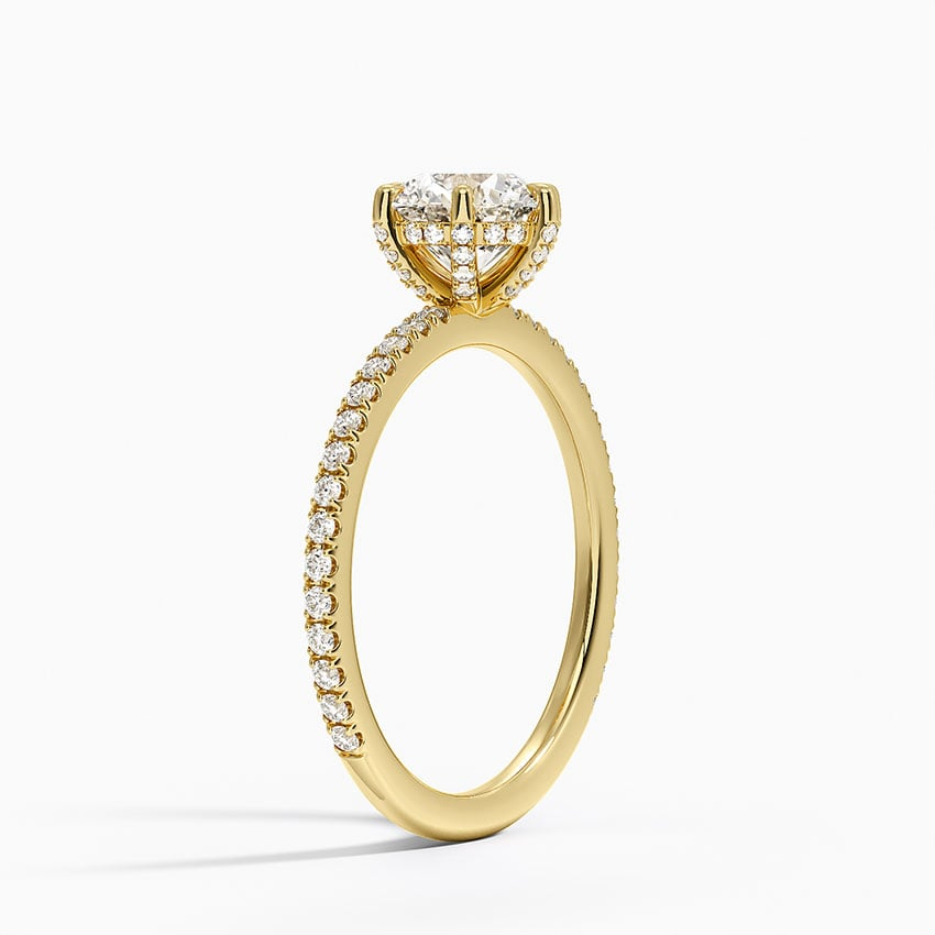 1Ct Round Lab Grown Diamond Six-Prong Diamond Ring