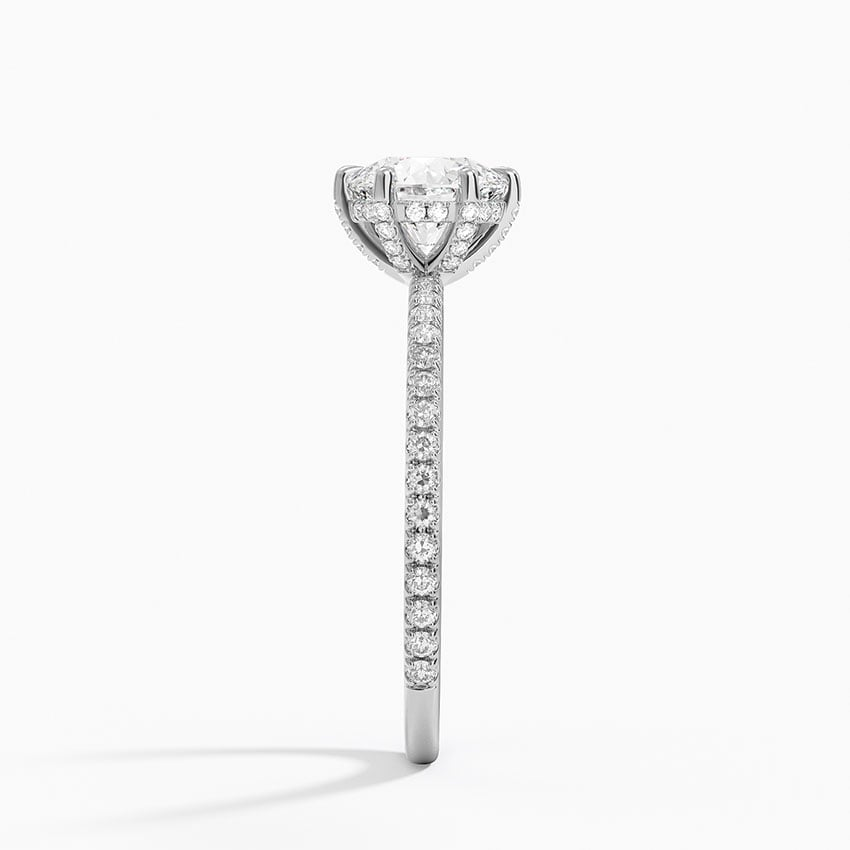 1Ct Round Lab Grown Diamond Six-Prong Diamond Ring