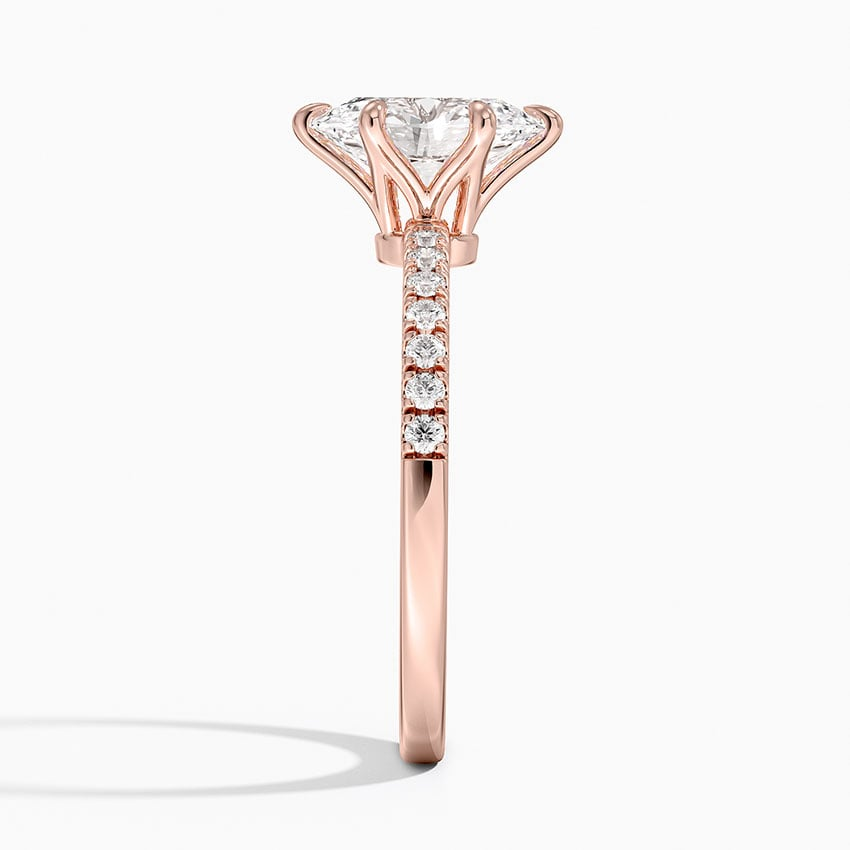11/2Ct Oval Lab Grown Diamond Six Prong Engagement Ring