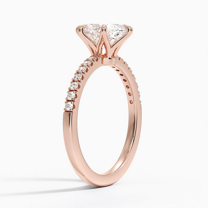 11/2Ct Oval Lab Grown Diamond Six Prong Engagement Ring