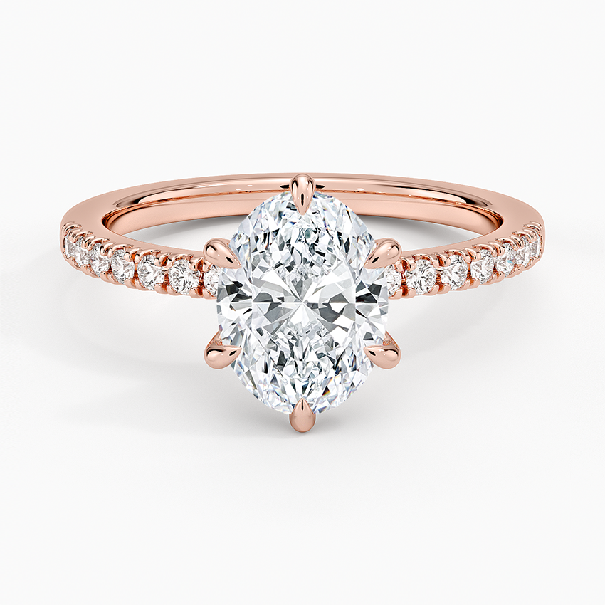 11/2Ct Oval Lab Grown Diamond Six Prong Engagement Ring