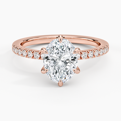 11/2Ct Oval Lab Grown Diamond Six Prong Engagement Ring