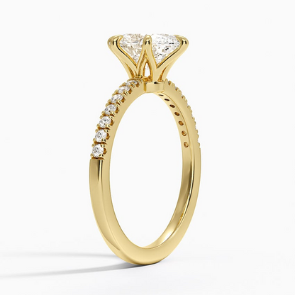 11/2Ct Oval Lab Grown Diamond Six Prong Engagement Ring