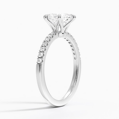 11/2Ct Oval Lab Grown Diamond Six Prong Engagement Ring