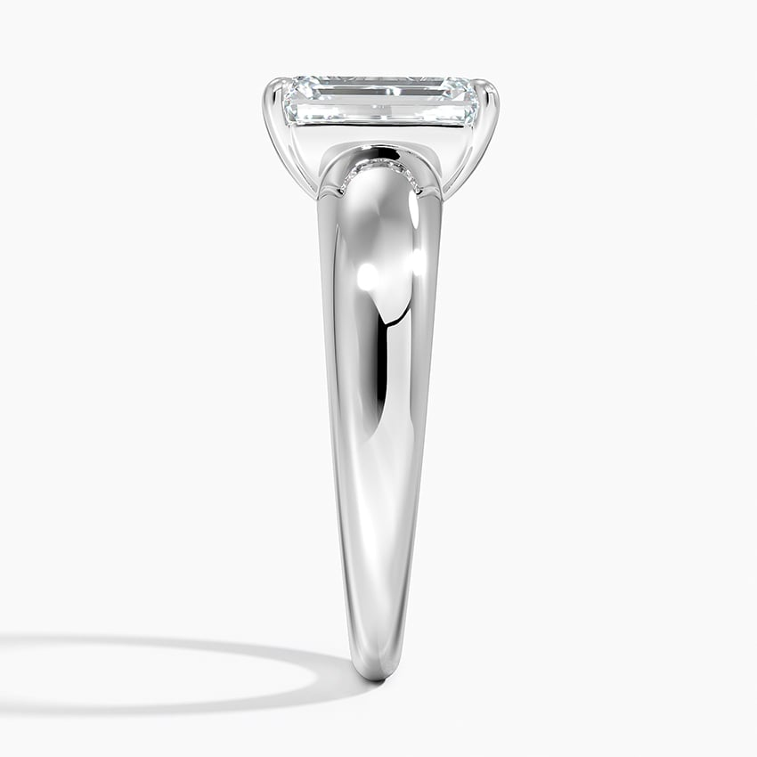 2Ct Emerald Lab Grown Diamond Gold Solitaire Ring