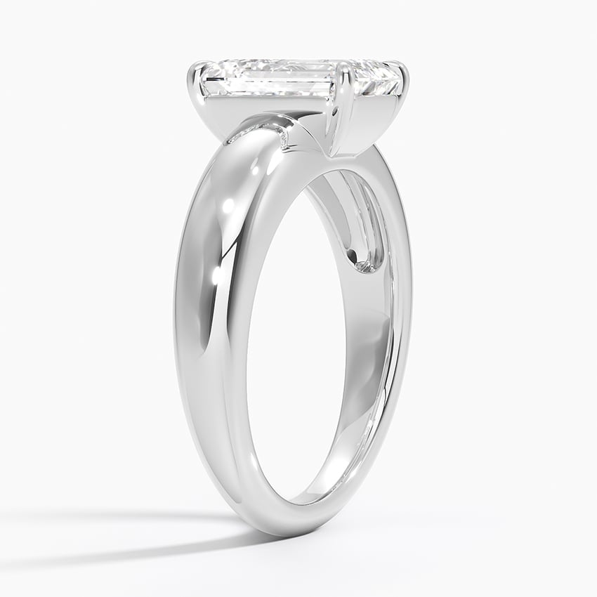 2Ct Emerald Lab Grown Diamond Gold Solitaire Ring