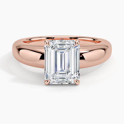 2Ct Emerald Lab Grown Diamond Gold Solitaire Ring