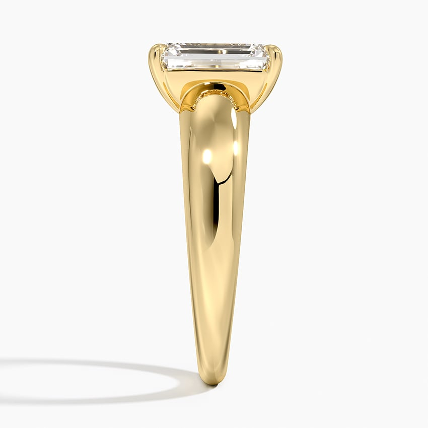 2Ct Emerald Lab Grown Diamond Gold Solitaire Ring