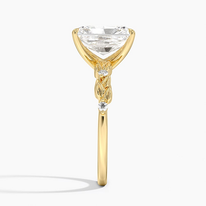 21/2Ct Radiant Lab Grown Diamond Gold Art Deco Ring