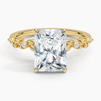 21/2Ct Radiant Lab Grown Diamond Gold Art Deco Ring
