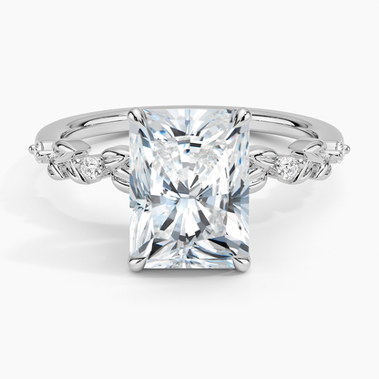 21/2Ct Radiant Lab Grown Diamond Gold Art Deco Ring