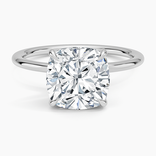 3Ct Oval Lab Grown Diamond Solitaire Gold Ring