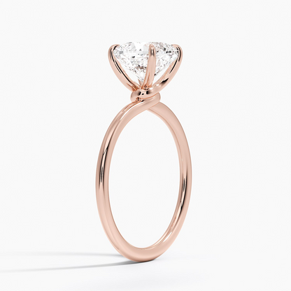 3Ct Oval Lab Grown Diamond Solitaire Gold Ring