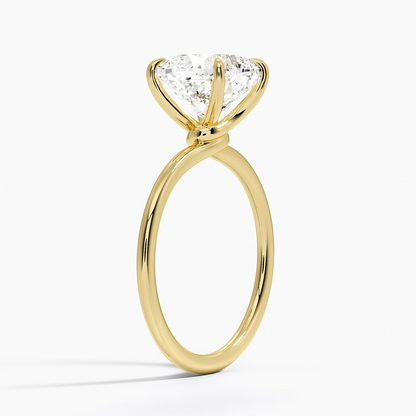 3Ct Oval Lab Grown Diamond Solitaire Gold Ring