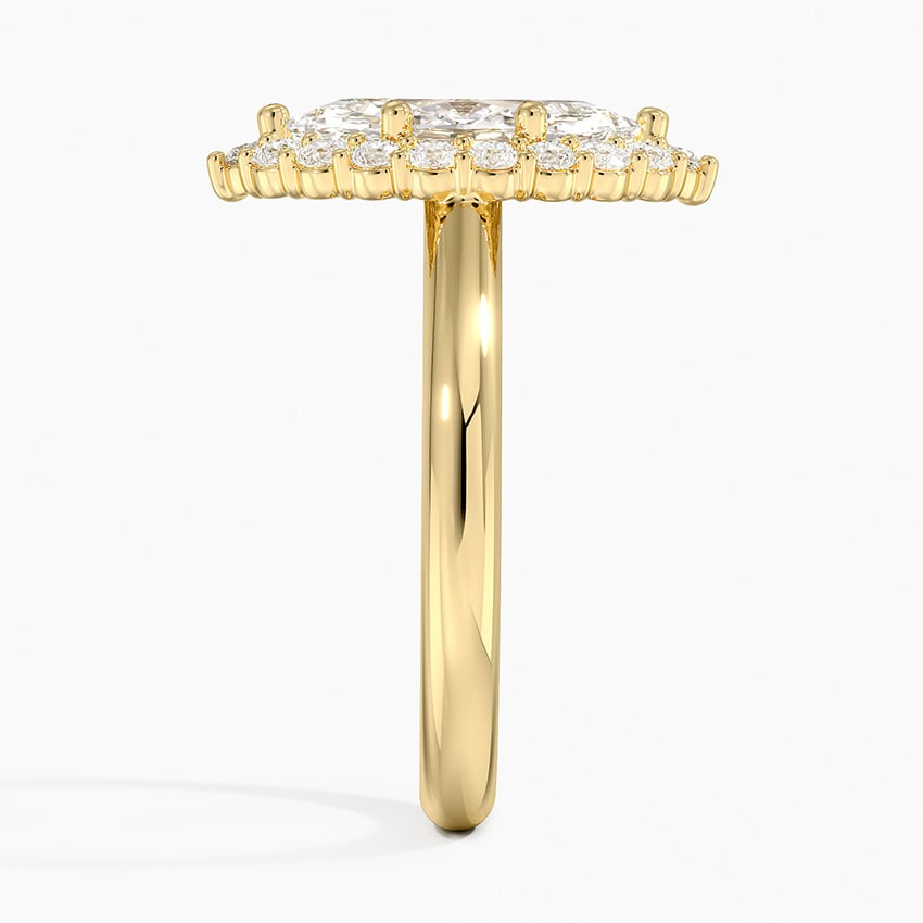 11/2Ct Marquise Lab Grown Diamond Lotus Flower Halo Diamond Ring