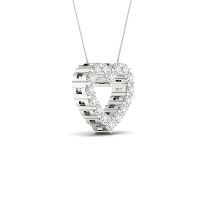 1.00CTW Lab Grown Diamond Classic Heart Pendant