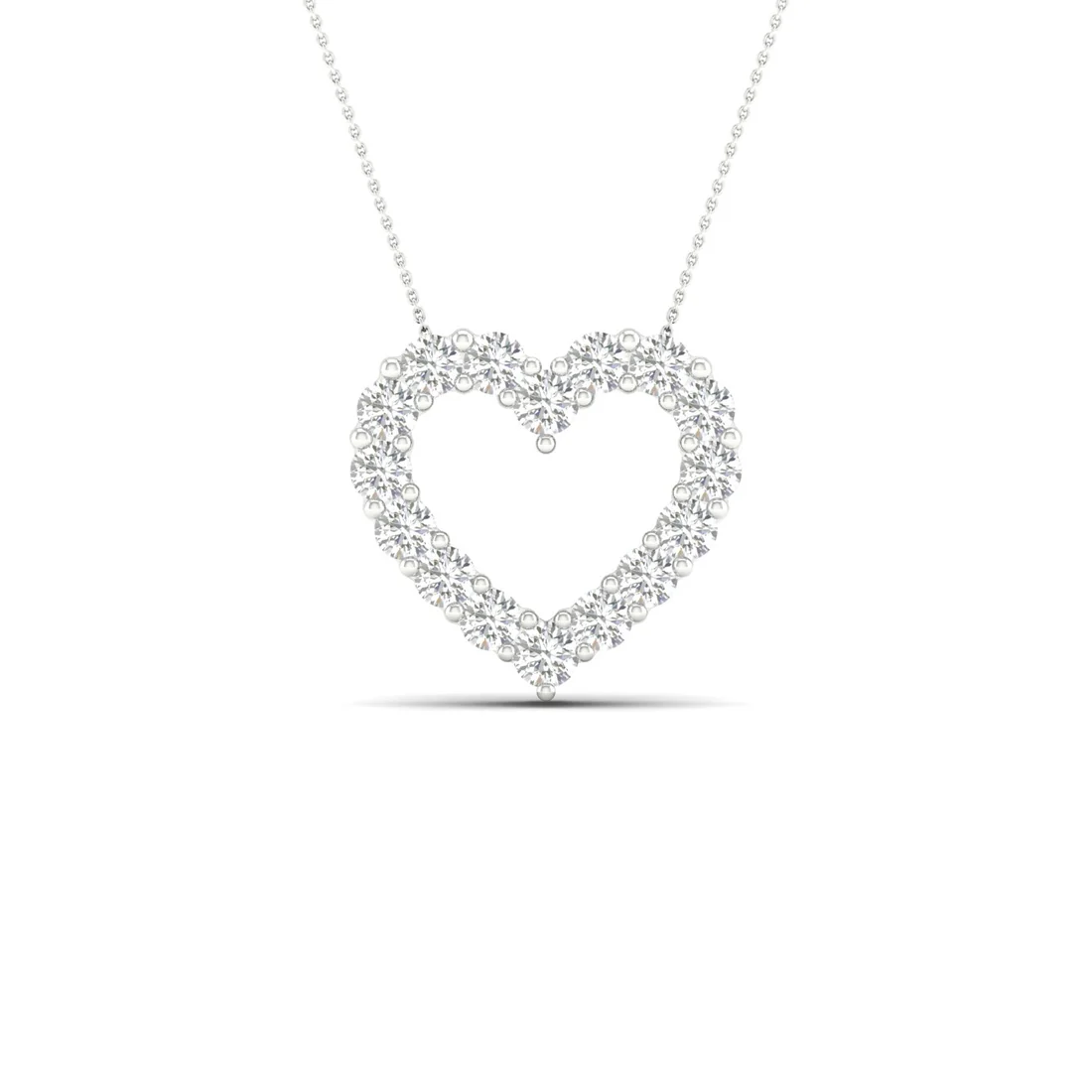 1.00CTW Lab Grown Diamond Classic Heart Pendant