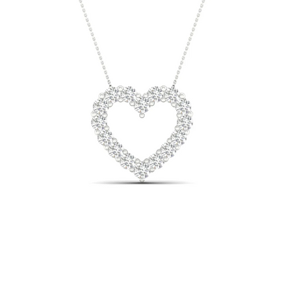 1.00CTW Lab Grown Diamond Classic Heart Pendant