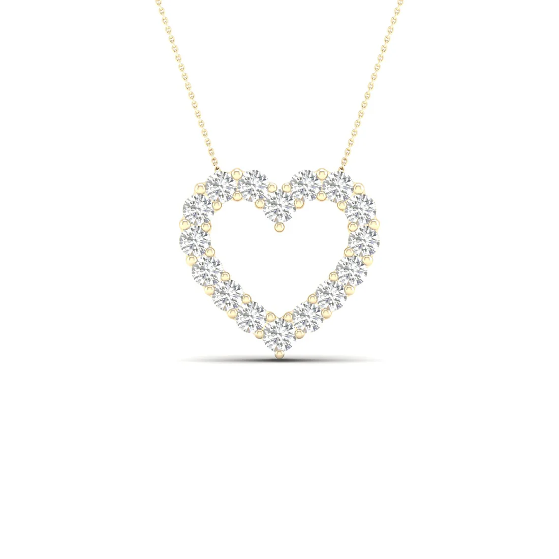 1.00CTW Lab Grown Diamond Classic Heart Pendant