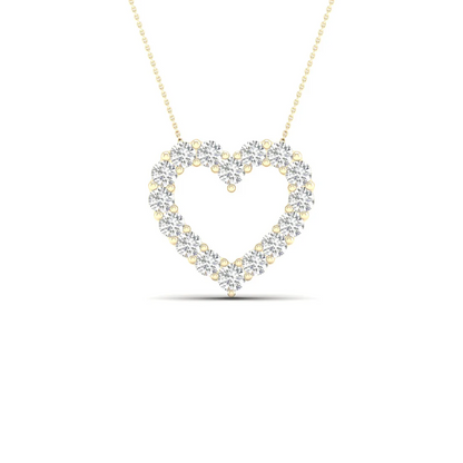1.00CTW Lab Grown Diamond Classic Heart Pendant