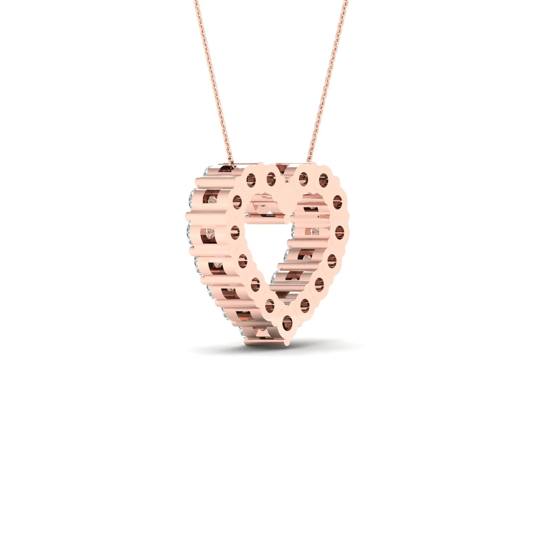 1.00CTW Lab Grown Diamond Classic Heart Pendant