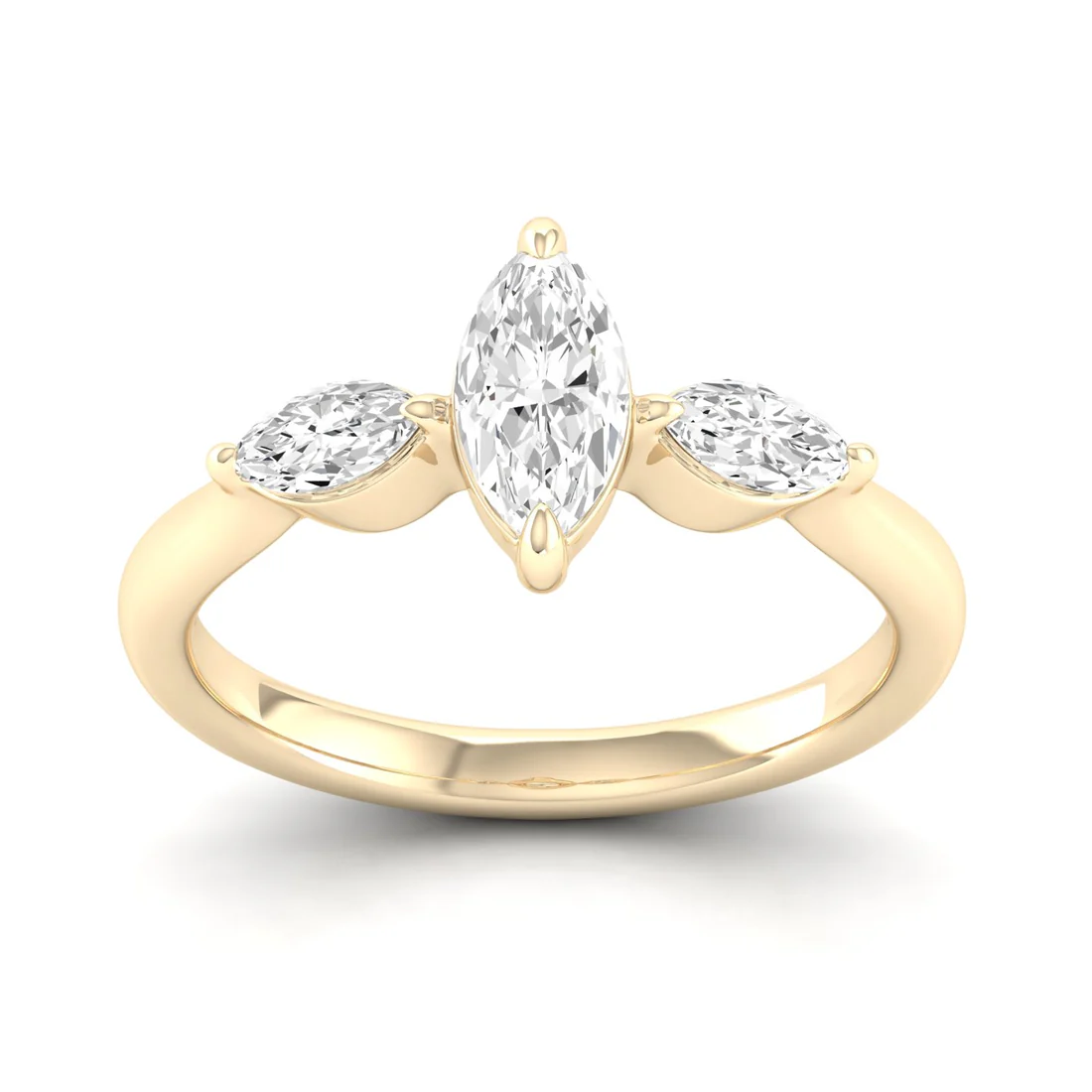 1 CTW Marquise Three Stone Lab Grown Diamond Engagement Ring